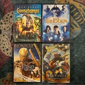 DVD Movie Collection - Goosebumps, The Seeker, Lego Bionicle, Inuyasha